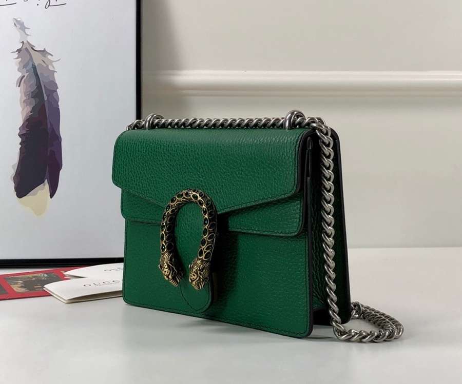 Gucci Dionysus mini leather bag 421970 green - Click Image to Close